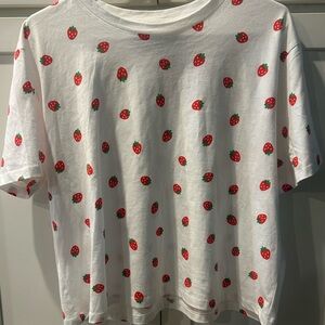 Organic Generation Cotton strawberry print t shirt